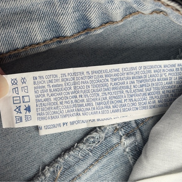 High Rise Flare Jeans Size 28 Light Wash Y2K Festival Retro Boho - Picture 5 of 6